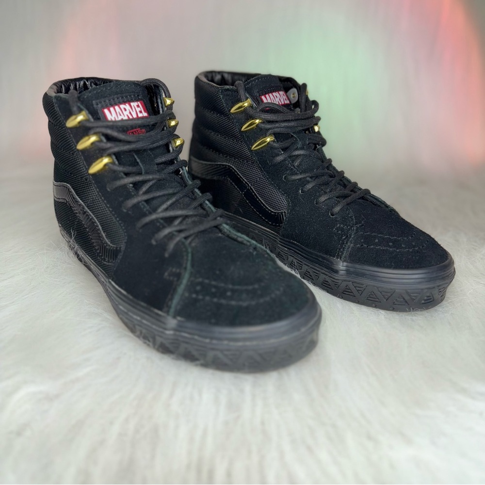 Rare Vans x Marvel Black Panther Sk8 Hi Shoes (721356) Men’s 5/Women’s 6.5